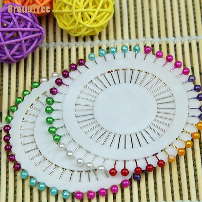 Bộ 400 cái ghim đầu ngọc trai tròn nhiều màu dùng làm quần áo