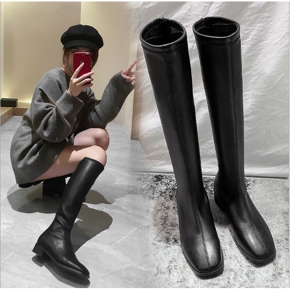 [GIÁ SỐC] Boots đùi đế bệt 3cm Hàn Quốc săn sale B001 | BigBuy360 - bigbuy360.vn