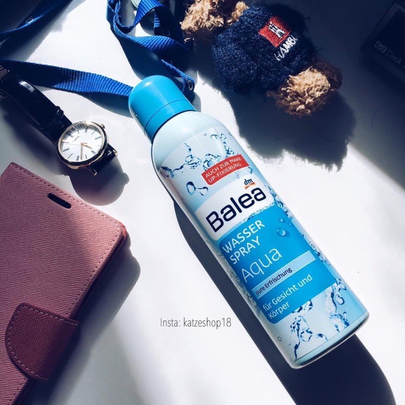 Xịt khoáng Balea Aqua cấp ẩm, se khít lỗ chân lông, 150ml cho da, nội đia Đức GGEU