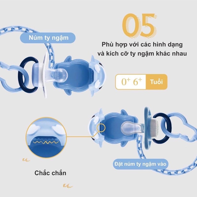 Dây giữ ty ngậm + hộp đựng ty KuKu