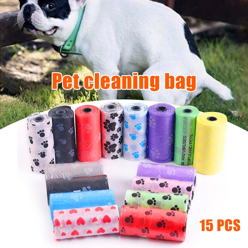 Cuộn 15 túi đựng chất thải thú cưng dùng một lần tiện dụng