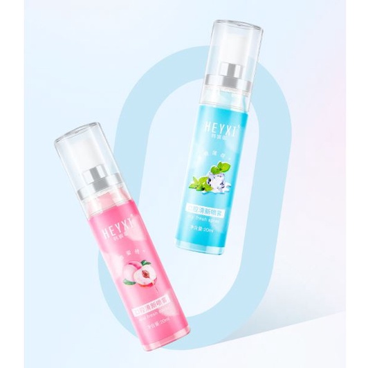 Xịt Thơm Miệng HEYXI 20ml Hương Bạc Hà & Đào