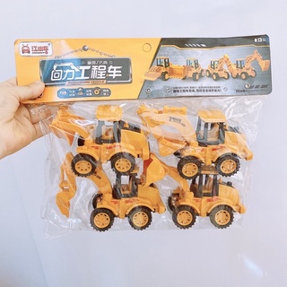 ĐỒ CHƠI! SÉT 4 XE CÔNG TRÌNH CHO BÉ  - Đồ Chơi An Toàn Thông Minh Cho Bé