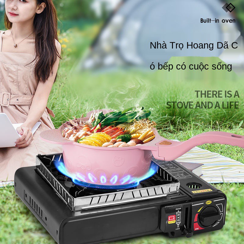 ✚❈✓Bếp Cassette Di động ngoài trời Lò nướng Cass từ gas <