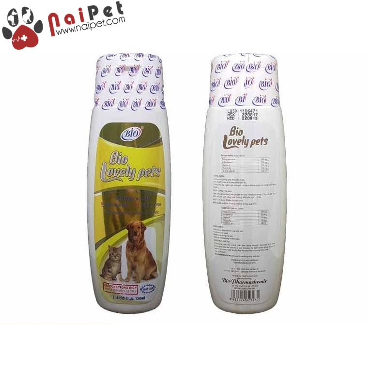 Sữa Tắm Mượt Lông Khử Mùi Hôi Bio Lovely Pets 150ml