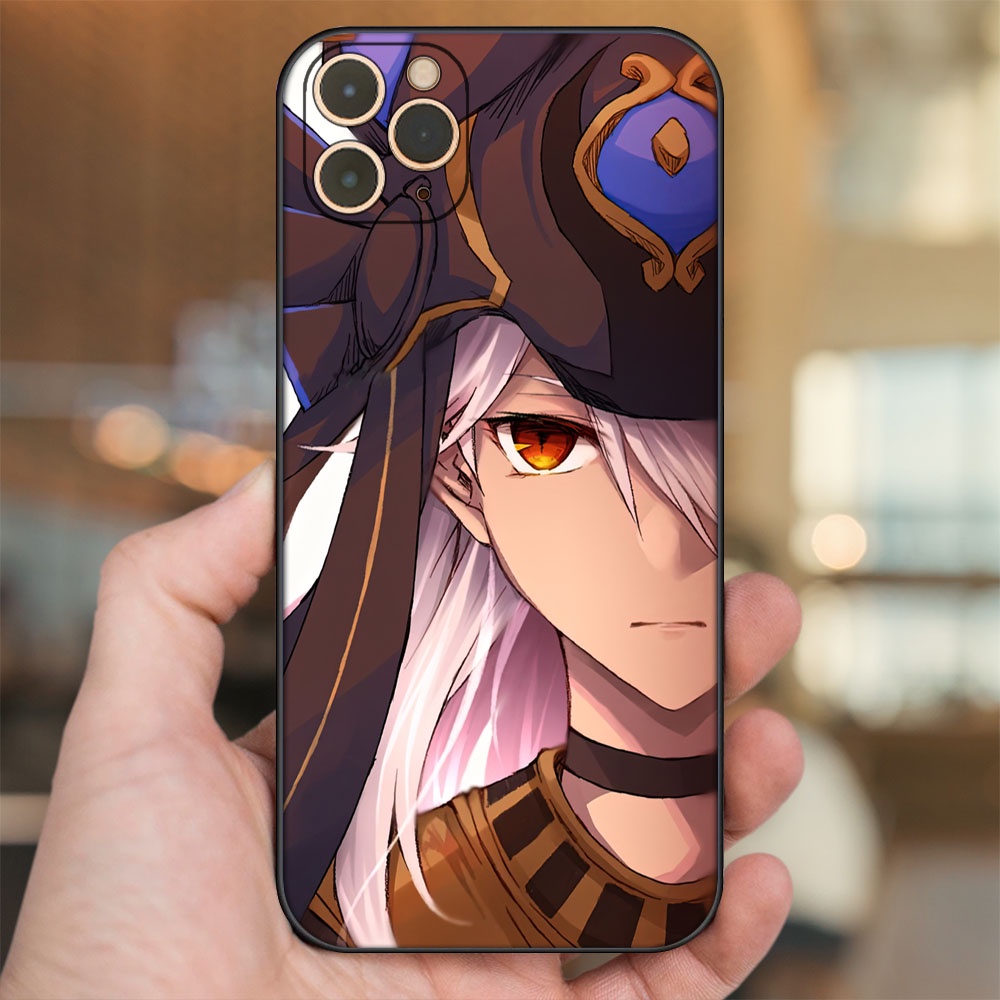 Ốp lưng iPhone 11 Pro Max dẻo đen cạnh vuông in hình Cyno Genshin Impact