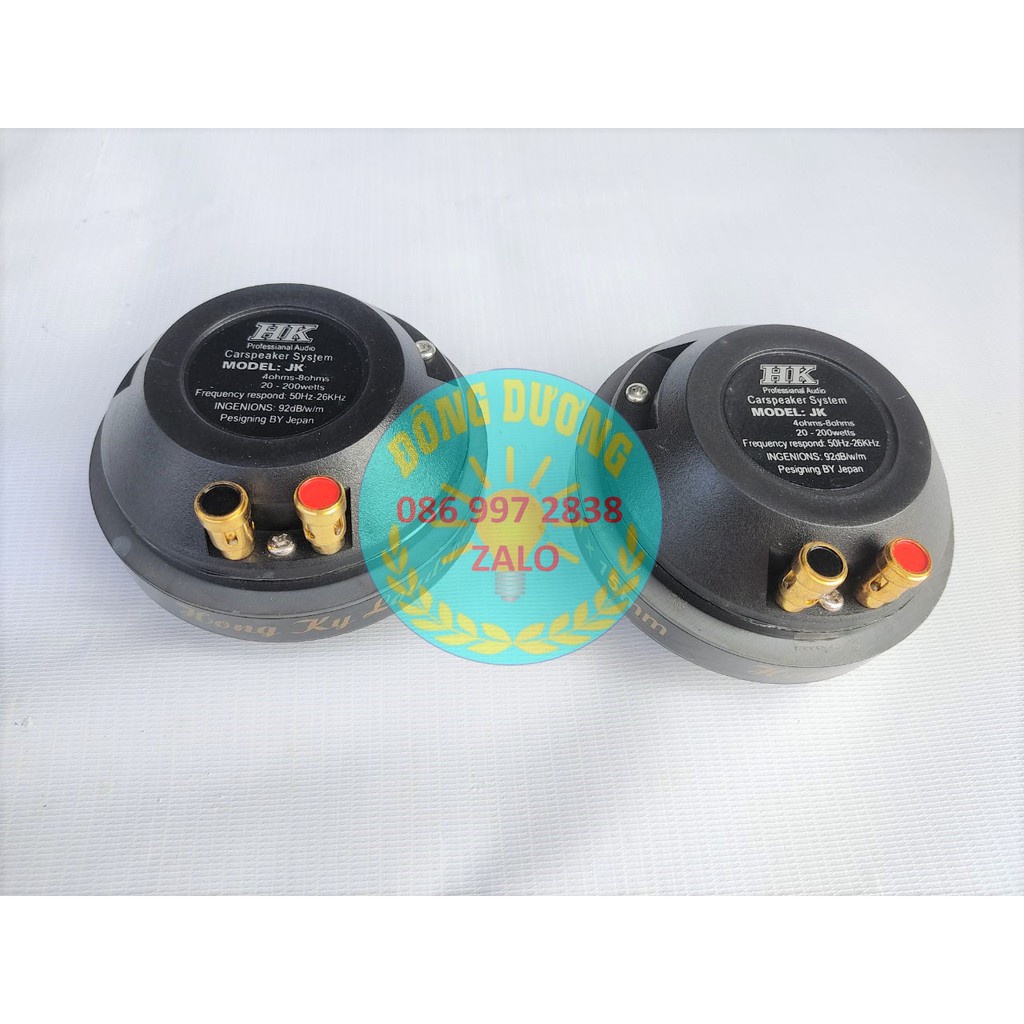 CỦ TREBLE 350 HỒNG KY JK MÀNG TITAN - GIÁ 1 CHIẾC KÈM HỌNG 12X12 VÀ TỤ 1.5 - LOA TRÉP KÈN