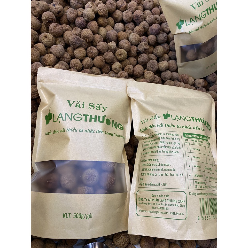 Combo 1kg Vải thiều sấy khô Lạng Thương (02 gói 500g) | BigBuy360 - bigbuy360.vn