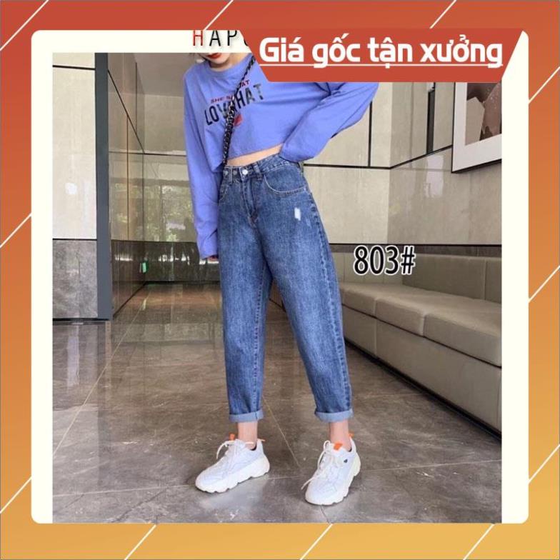 Khuyến mại Quần jean baggy nữ quần bò baggy nữ quần jeans nữ lưng cao Top xu hướng 2021 - HAPONO-J006 huyenjean