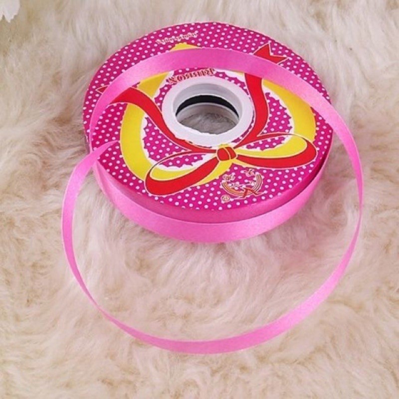 Dây Ruy Băng Nhựa Bản 1cm Buộc Đuôi Bóng Trang Trí Phòng Cưới,sự Kiện,...[ 22 MÉT ]