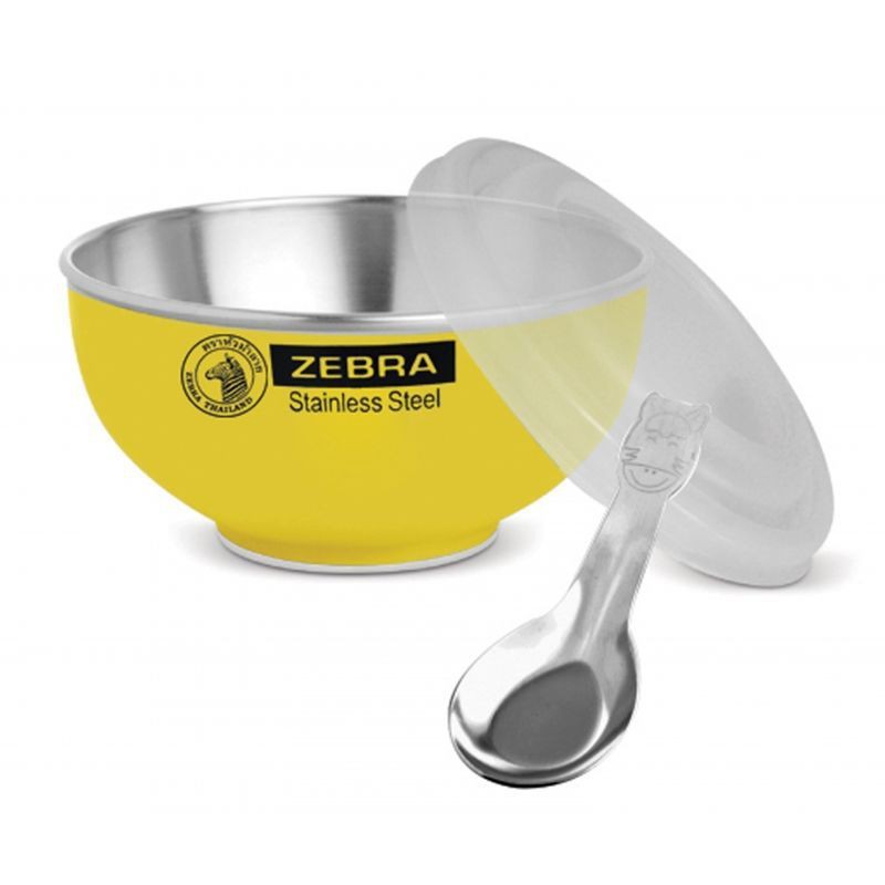 Bát  inox cách nhiệt hai lớp Zebra Kiddy & muỗng - 184202