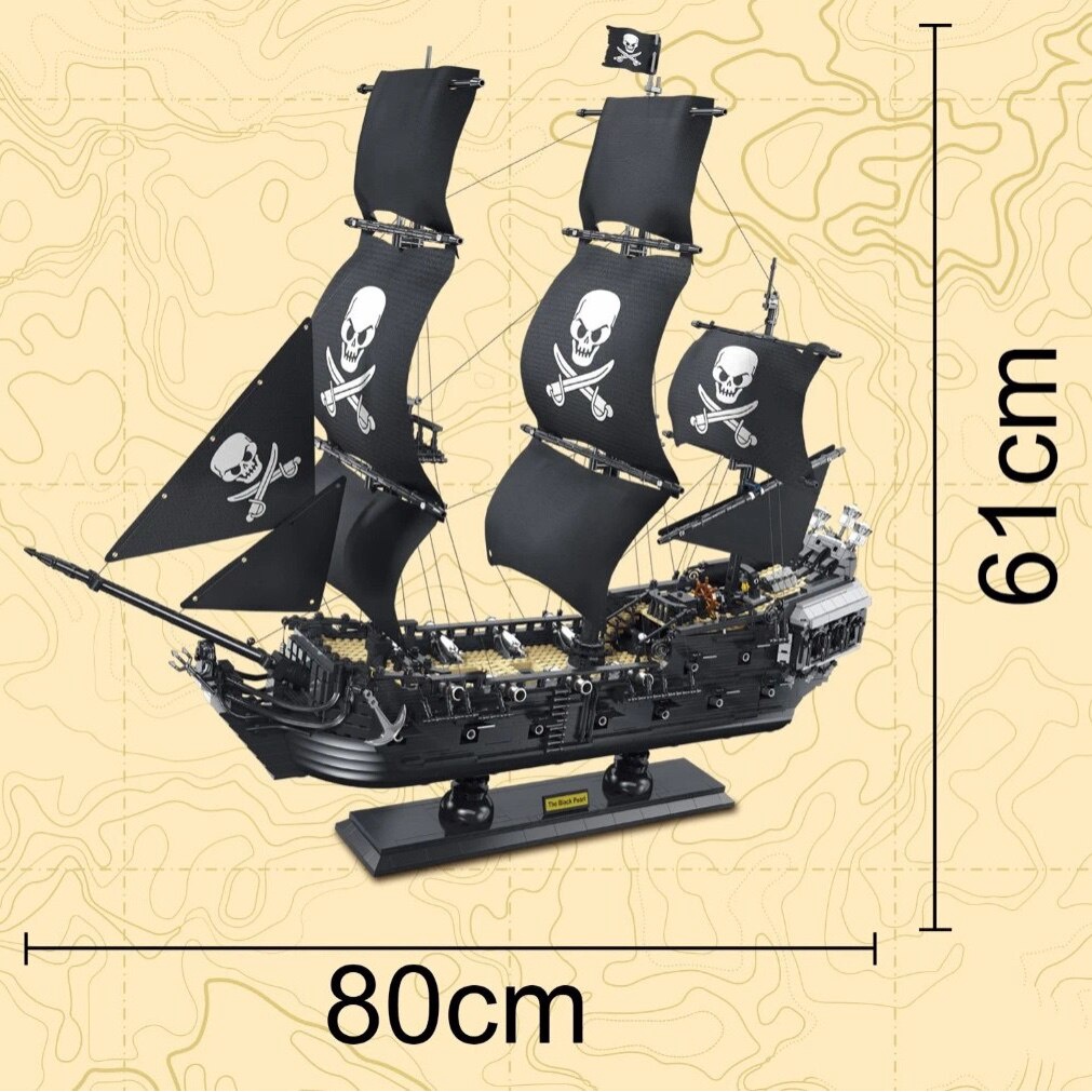 Mẫu Lắp Ráp 4184 Tàu Ngọc Trai Hủy diệt Pirates Of The Caribbean The Black Pearl Dk6001 The Black Pearl Ship Pirate