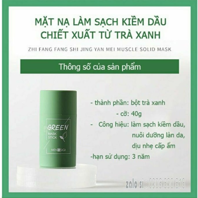 mặt nạ trà xanh Green stick mp