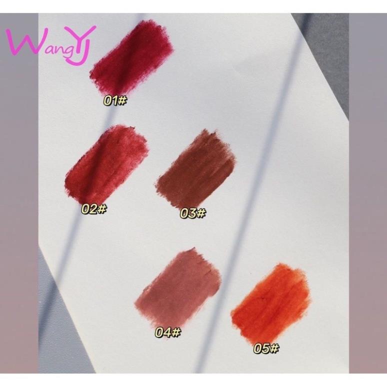 Set 5 thỏi son môi màu nhung lì phong cách dễ thương cho nữ