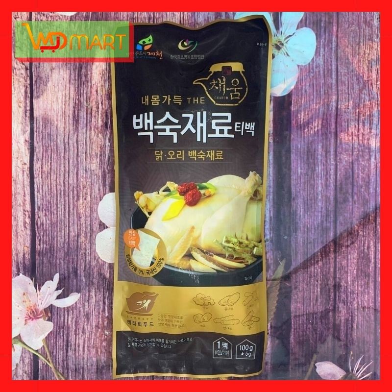 NGUYÊN LIỆU GÀ HẦM SÂM HÀN QUỐC GÓI 70G