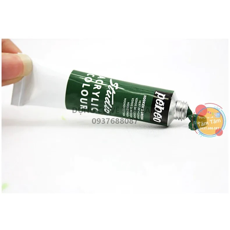 [ TÂM TÂM ]-Màu Acrylic Pebeo bộ 24 màu (24x12ml), Acrylic Pebeo- (TẶNG 1 BỘ CỌ 3 cây)