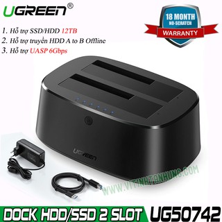 Hộp Đọc ổ cứng HDD/SSD 2 Cổng SATA 2.5/3.5