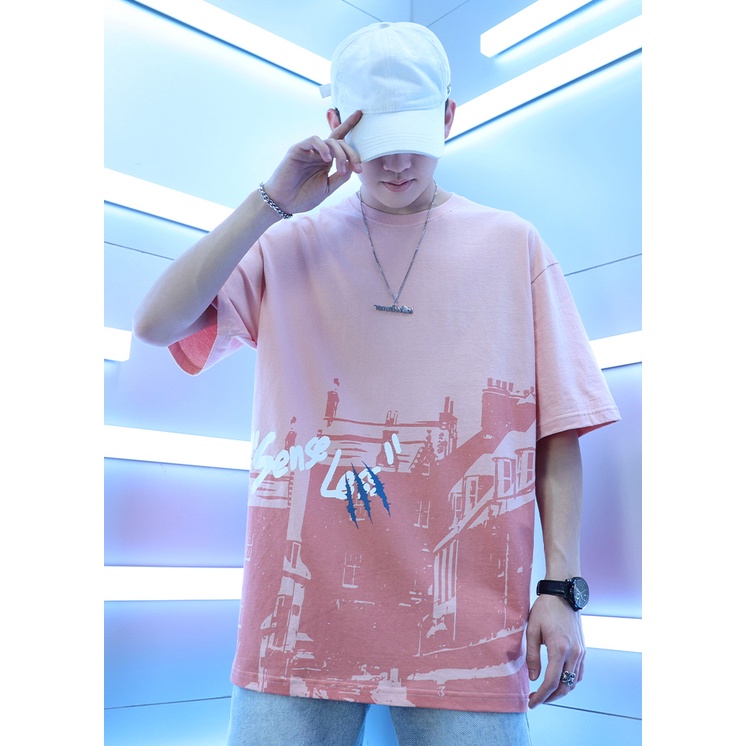 [MÃU MỚI] Áo Thun Nam Nữ Unisex Ngắn Tay Cổ Tròn Phối Họa Tiết Thời Trang Mixxmen TOP NAM 220V2
