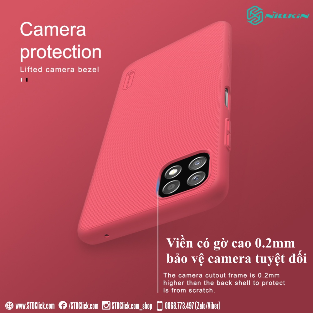 ỐP LƯNG SAMSUNG A22 5G - A22s 5G - F42 5G NILLKIN NHỰA CỨNG CHÍNH HÃNG HÀNG CHUẨN