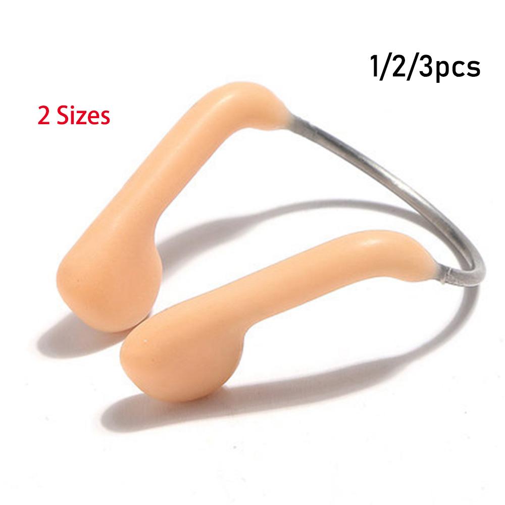 Bộ 1 / 2 / 3 Kẹp Mũi Bằng Silicon Mềm Bền Không Trượt Cho Các Môn Thể Thao Dưới Nước