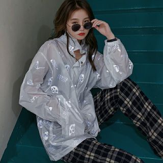 ✨ Áo khoác oversized họa tiết bươm bướm phản quang cá tính hot trend ulzzang xuân thu 2020