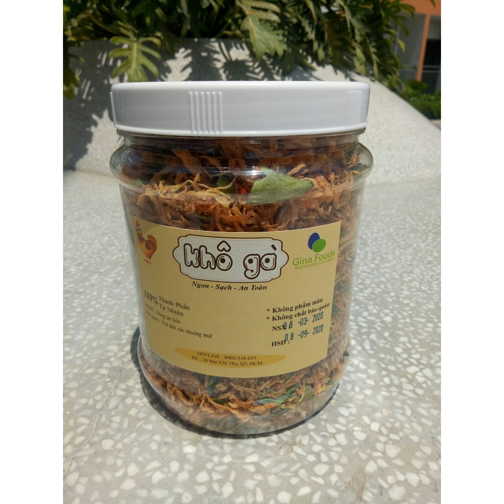 [500G] KHÔ GÀ LÁ CHANH Gina Foods - Đồ ăn vặt siêu ngon