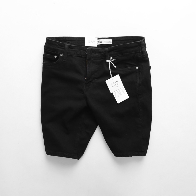 Quần short jean nam đen xám quần bò lửng nam co giãn thời trang cao cấp