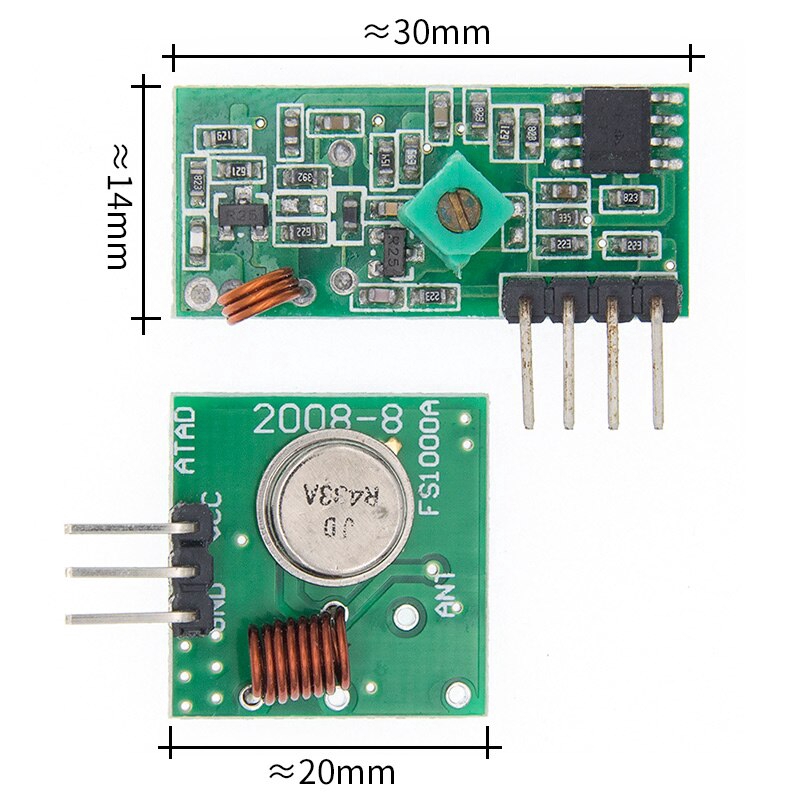 Mô Đun Truyền Tín Hiệu Không Dây 433mhz Rf 5v Dc 433mhz Cho Arduino Raspberry Pi/Arm/Mcu Wl Diy | BigBuy360 - bigbuy360.vn