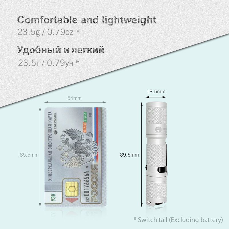 Đèn Pin AA 2.0 Mini 650 Lumens 127M Kèm Móc Khóa Tiện Dụng Khi Đi Cắm Trại