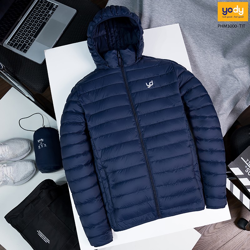 Áo khoác phao nam YODY siêu nhẹ giữ ấm tốt mũ có thể tháo rời thoải mái mềm mại MCPJ25F036 | BigBuy360 - bigbuy360.vn