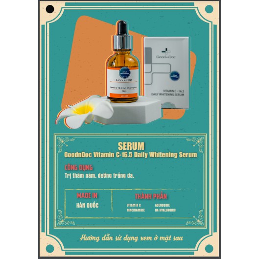 Serum Giảm Thâm - Vitamin C-16.5 GOODNDOC [CHÍNH HÃNG] | BigBuy360 - bigbuy360.vn