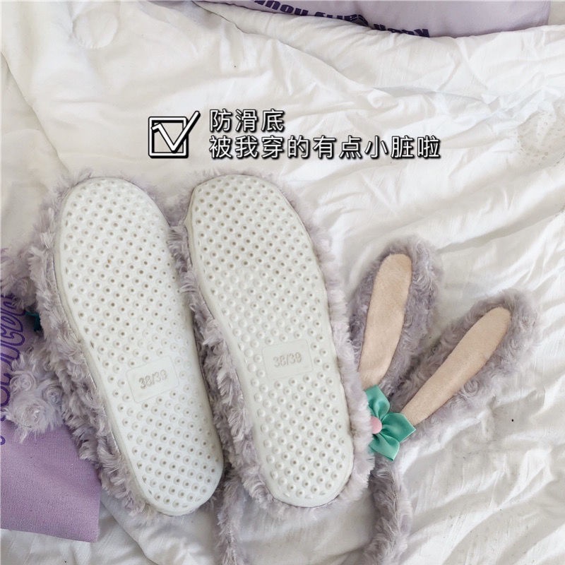 Dép bông đi trong nhà giữ ấm mùa đông thiết kế dễ thương cho bé gái