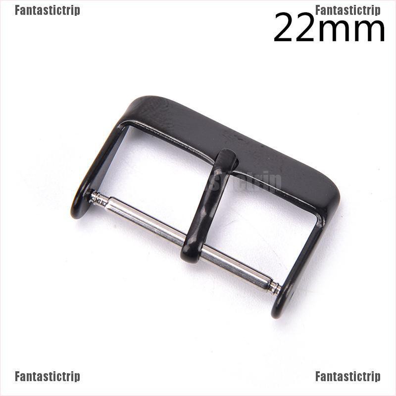 Fantastictrip 1pc 16 18 20 22 24mm Stainless Steel Buckle Parts Watch Band Strap Clasp