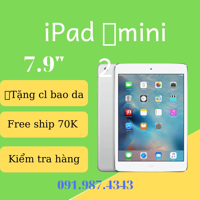 iPad mini 2 CHÍNH HÃNG QUỐC TẾ BH 6 THÁNG