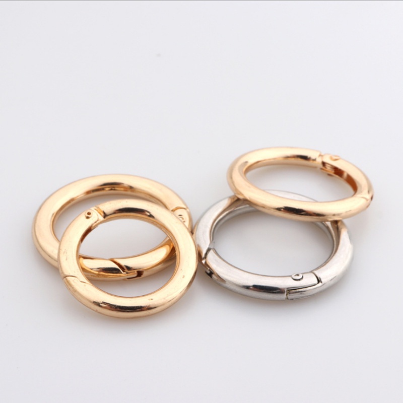 Set 10 Móc Khóa Tròn Bằng Hợp Kim 20 / 25 / 28 / 33mm Đa Dụng Chất Lượng Cao
