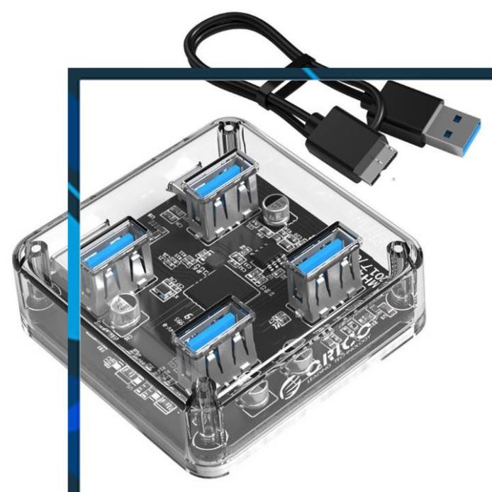 Bộ chia USB 3.0 trong suốt 4 cổng Orico MH4U-U3