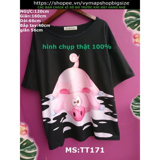 áo thun heo dễ thương bigsize KY25