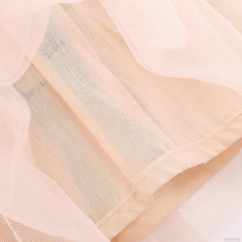 Đầm lưới chấm bi dài tay phong cách Hàn Quốc dễ thương dành cho bé gái