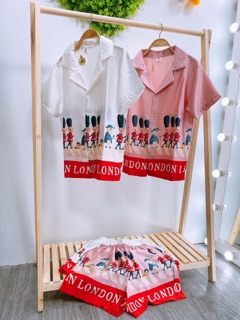 Bộ lụa satin cộc London