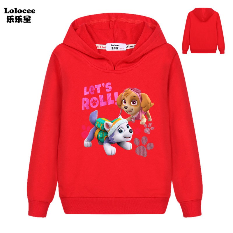 PAW PATROL Áo Hoodie Có Nón Tay Dài In Hình Dễ Thương Cho Bé