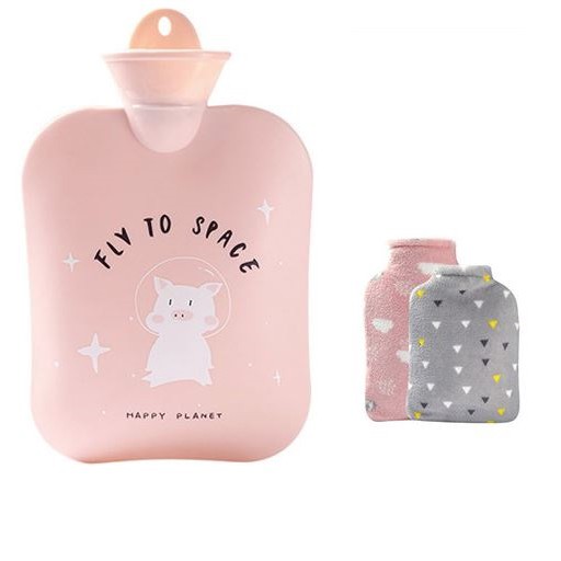 Túi Chườm Nóng Lạnh Cute Pig Big Size 1300ml ( Tặng Kèm Túi Vải Bông Mềm Mại)