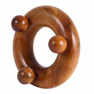 Dụng cụ mát xa tròn bằng gỗ thơm xoay đầu bụng tay chân, Dụng cụ massage khủyu tay (hàng đẹp loại 1)