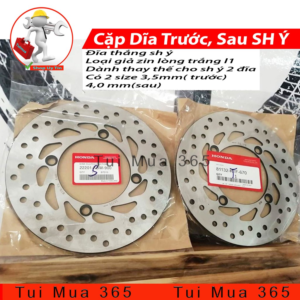 Cặp Đĩa Thắng Trước và Sau Honda SH Dzin Hàng Phụ Tùng