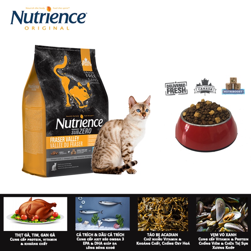 Hạt Nutrience SubZero Cho Mèo Mọi Độ Tuổi - Gà Tây, Cá Hồi &amp; Rau Củ Quả SUPERPETS VIỆT NAM