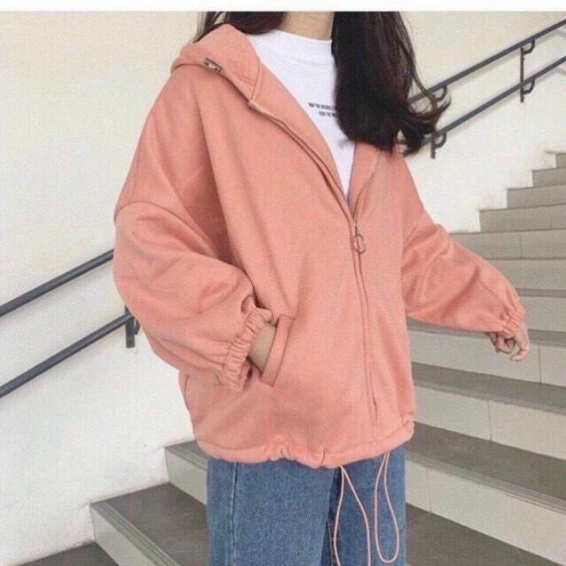 Áo khoác hoodie basic nam nữ dáng unisex form rộng chất nỉ bông chống nắng tốt