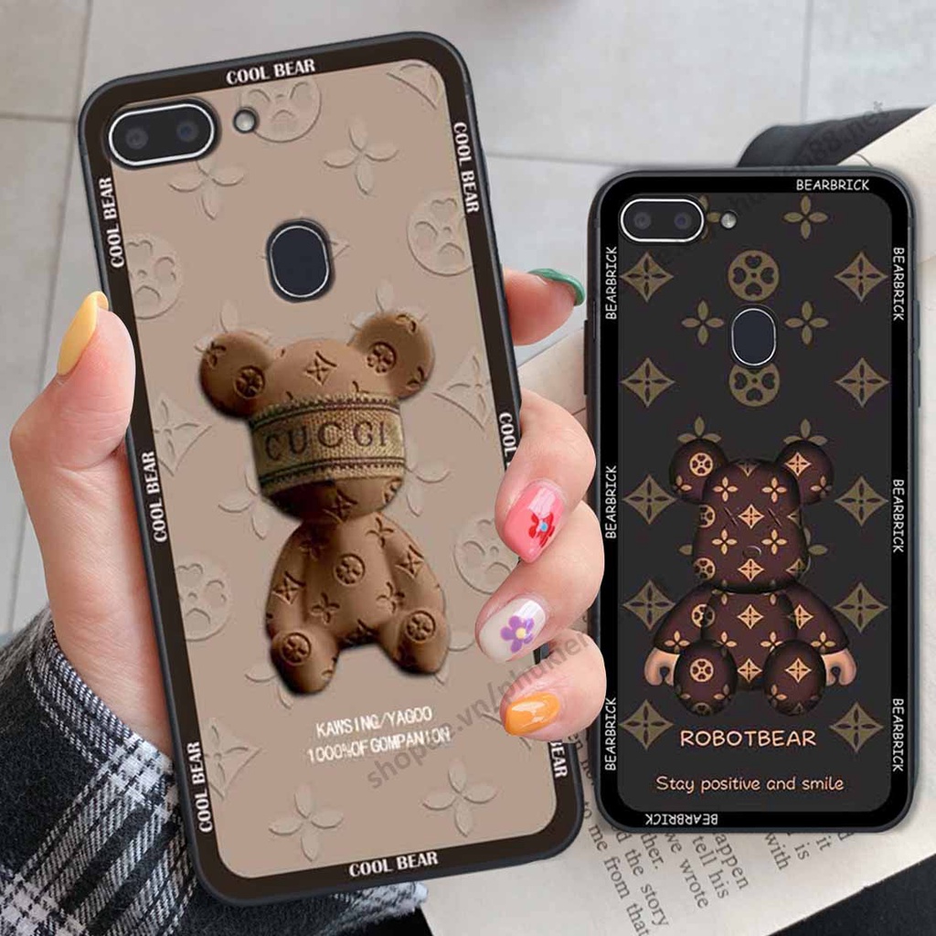 Ốp Realme 1 / 2 bear, k@ws thương hiệu phong cách ốp lưng thời trang cao cấp