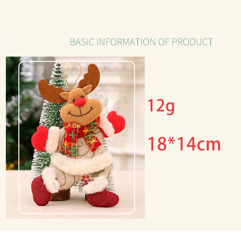 Búp Bê Trang Trí Giáng Sinh Hình Ông Già Noel / Tuần Lộc / Gấu Bông