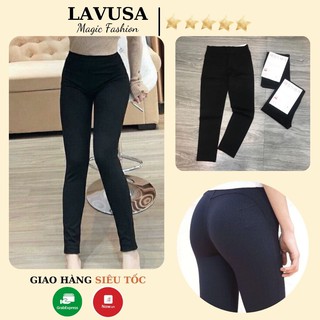 Quần Legging Cạp Cao Nâng Mông Thon Bụng Siêu Co Giãn Lavusa