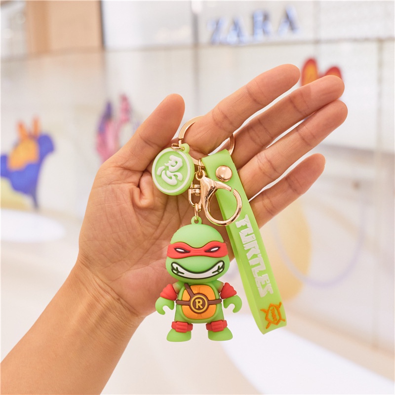 Móc Khóa Hình Ninja Rùa Hoạt Hình Dễ Thương