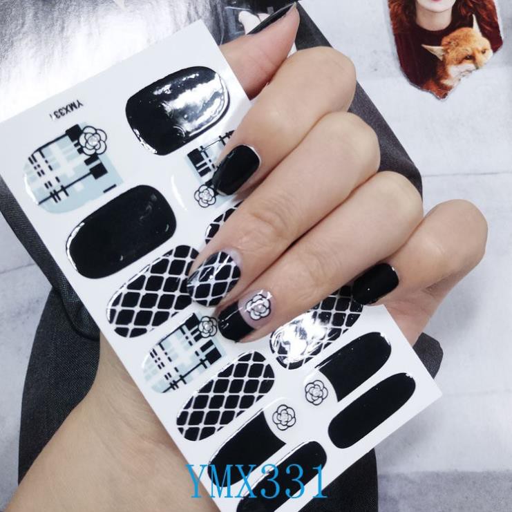 Sét dán móng tay nail sticker gồm 14 móng không thấm nước 332